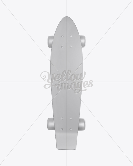 Penny Board Mockup - Front View