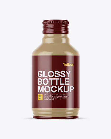 Glossy Drink Bottle Mockup