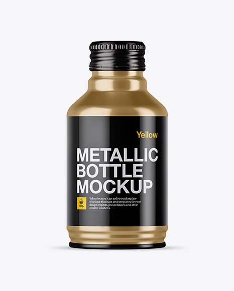 Metallic Drink Bottle Mockup