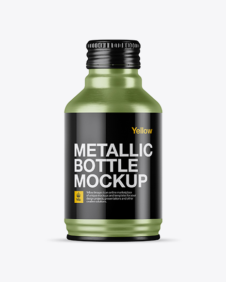 Textured Metal Drink Bottle Mockup