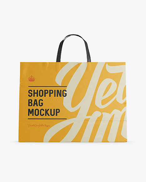 Paper Shopping Bag Mockup - Front View