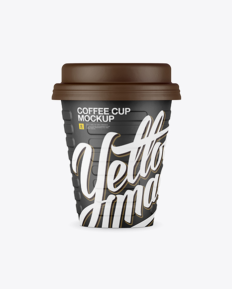 Matte Coffee Cup Mockup - Front View