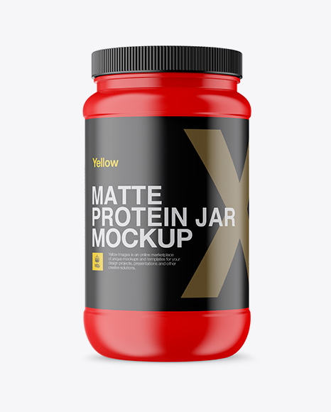 Matte Protein Jar Mockup