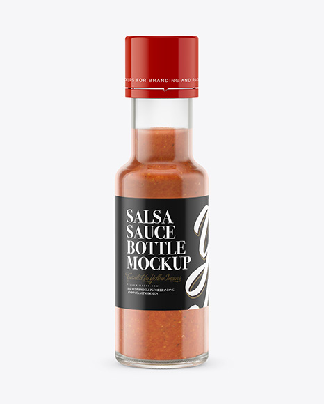 125ml Salsa Sauce Bottle Mockup
