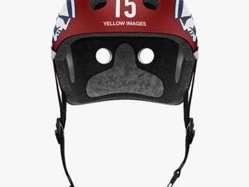 Skateboard Helmet Mockup - Front View