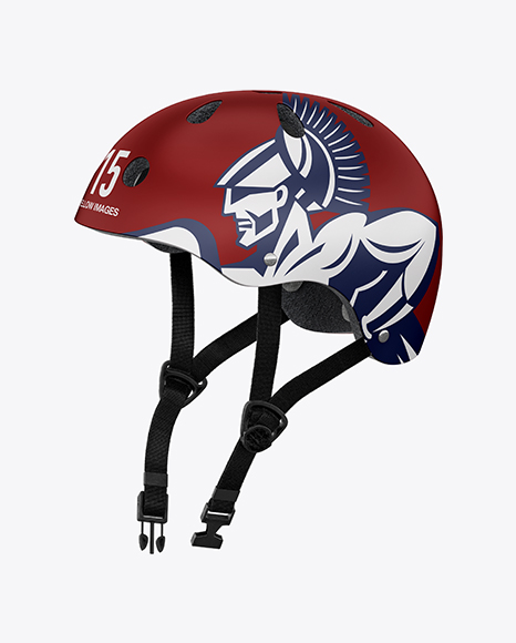 Skateboard Helmet Mockup - Left Hald Side View