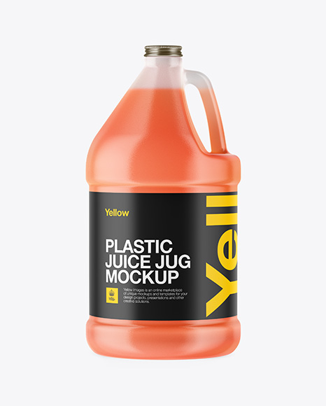 Clear Plastic Juice Jug Mockup