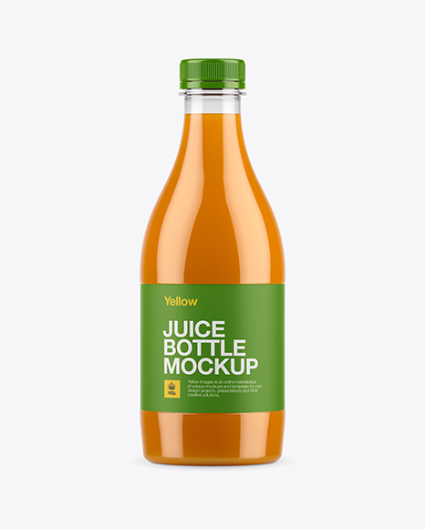 Plastic Carrot Juice Bottle Mockup