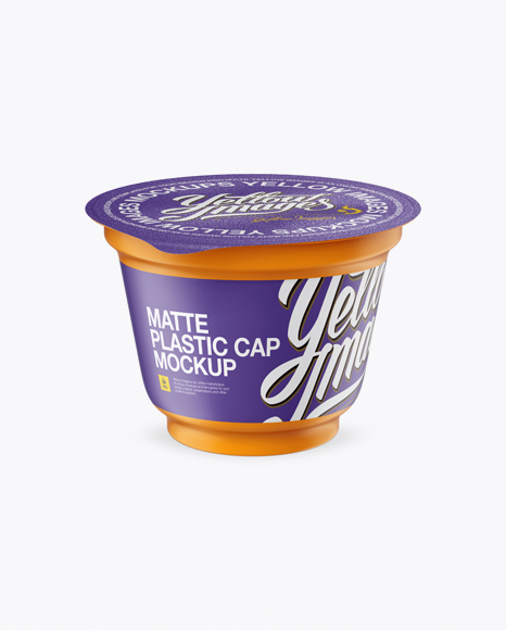 Matte Plastic Cup with Foil Lid Mockup (High-Angle Shot)