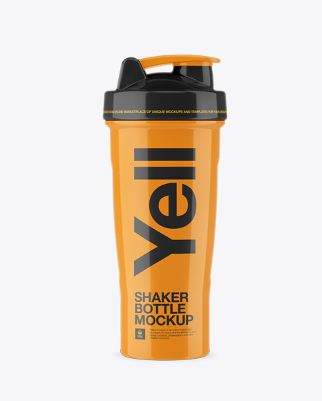Glossy Shaker Bottle - Front View
