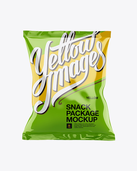 Glossy Snack Bag Mockup