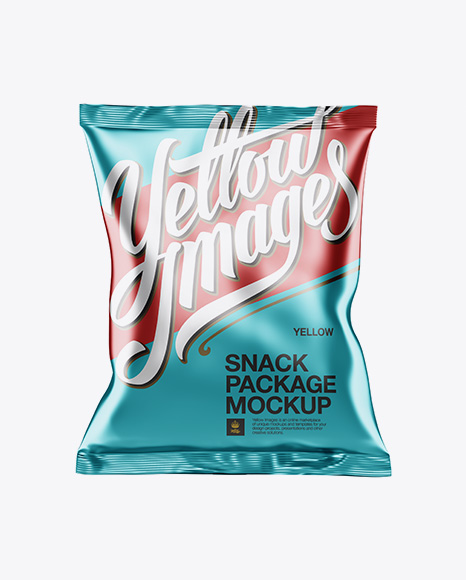 Metallic Snack Bag Mockup