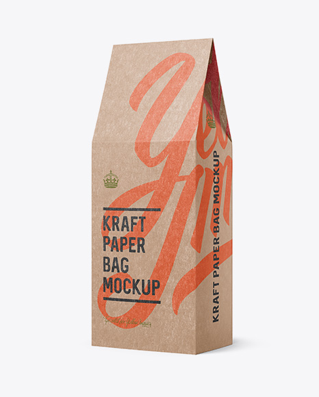 Kraft Paper Box Mockup - Halfside View