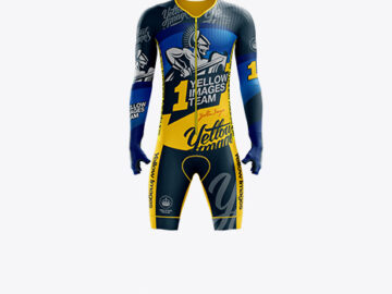 Men’s Full Cycling Time-Trial Kit mockup (Front View)
