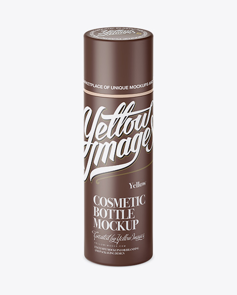 Matte Cream Bottle Mockup - High-Angle Shot