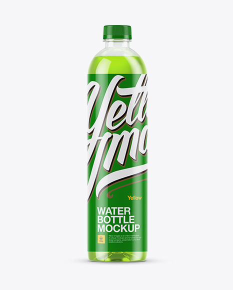 Clear PET Bottle With Soft Drink Mockup