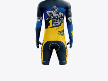 Men’s Full Cycling Time-Trial Kit mockup (Back View)