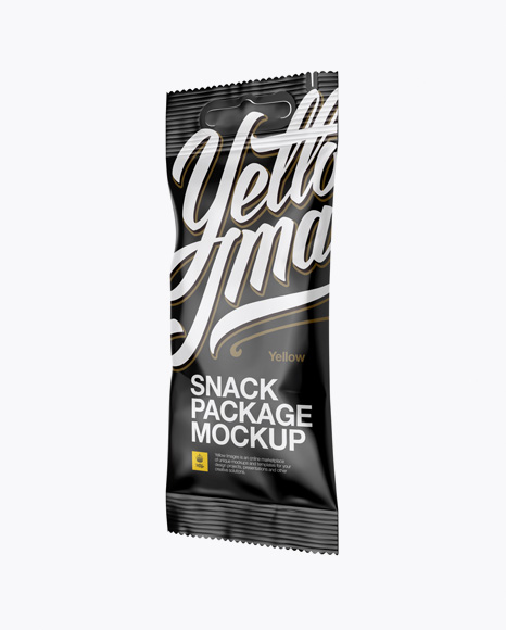 Matte Snack Package Mockup - Half Side View