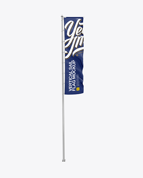 Vertical Sail Flag Mockup