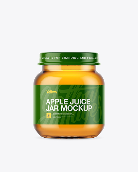 Baby Apple Juice Small Jar Mockup - Front View