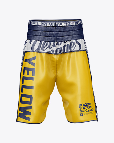 Two Panel Boxing Shorts Mockup - Front View