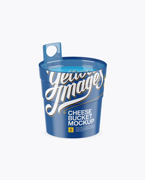 Matte Cheese Bucket Mockup (High-Angle Shot)