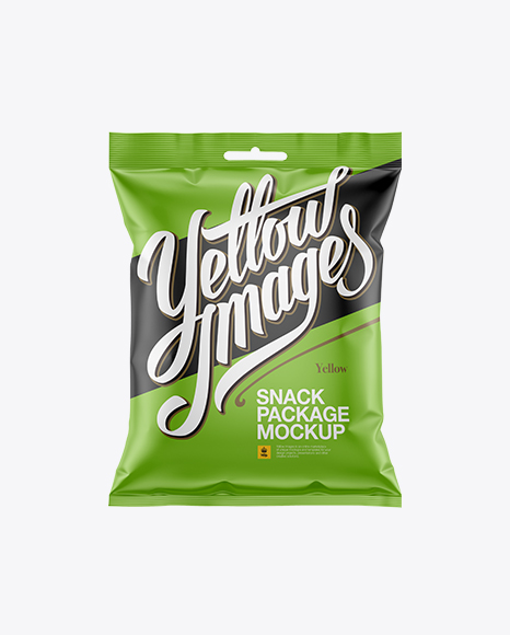 Matte Snack Package Mockup - Front View