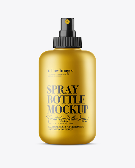 Metallic Cosmetic Spray Bottle Mockup