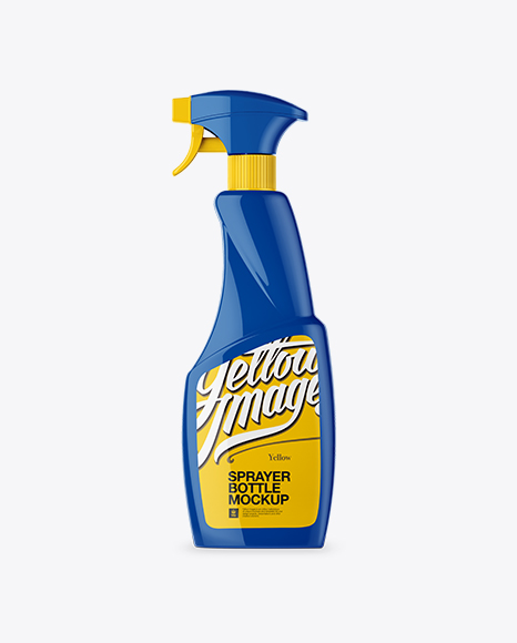Glossy Trigger Spray Bottle Mockup