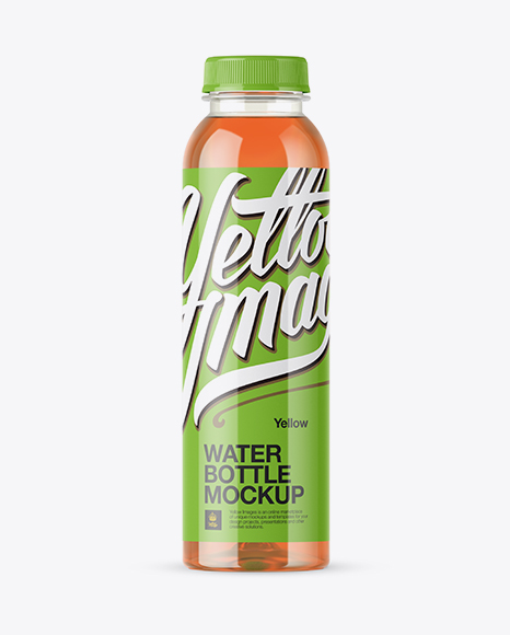 Clear PET Bottle With Soft Drink Mockup