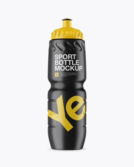 Matte Plastic Sport Bottle Mockup