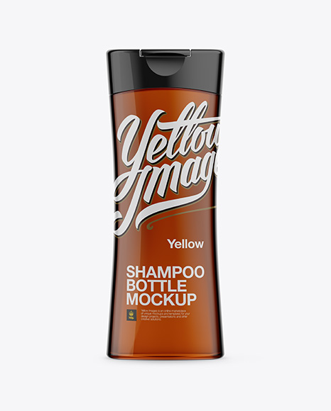 Amber Shampoo Bottle Mockup