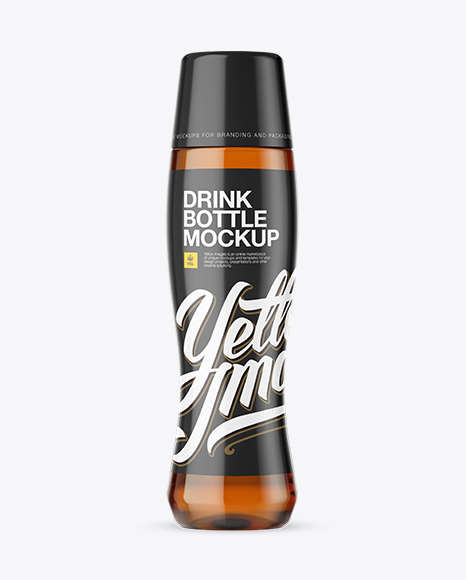 Clear Bottle With Soft Drink Mockup