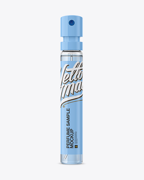 Blue Perfume Sampler Spray Bottle Mockup