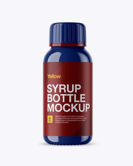 Glossy Syrup Bottle Mockup