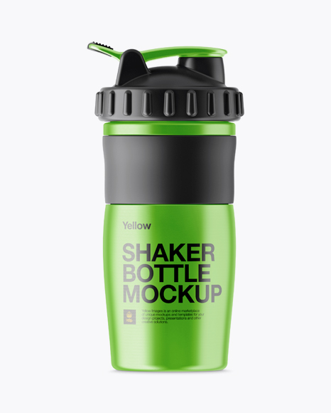 Metallic Shaker Bottle Mockup