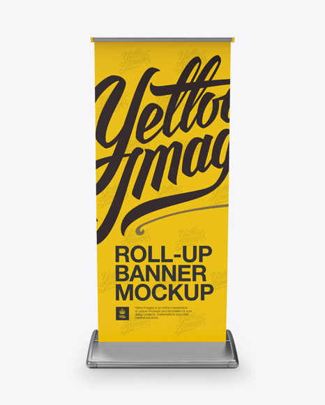 Roll-up Banner Mockup - Front View