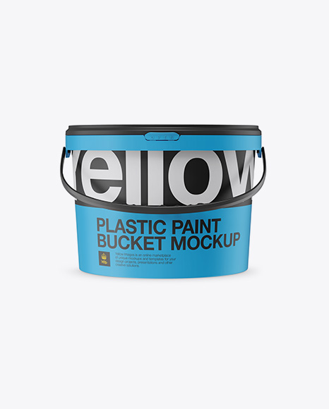 Matte Plastic Bucket Mockup - Front View