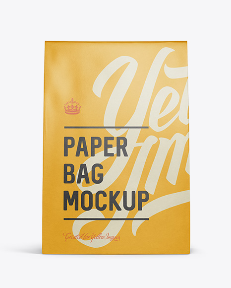 Paper Bag Mockup - Front View