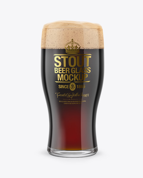 Stout Beer Glass Mockup