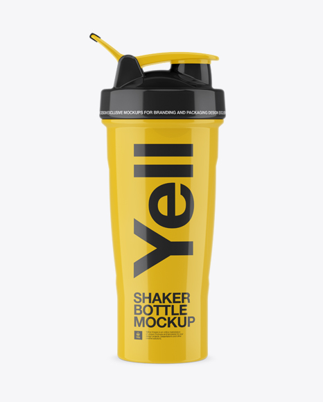 Glossy Shaker Bottle - Front View
