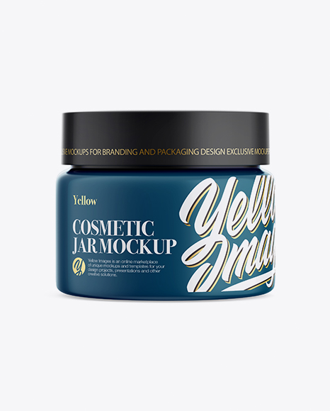 Matte Cosmetic Jar Mockup - Front View