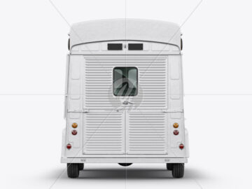 Citroen Hy Van Food Truck Mockup - Back View