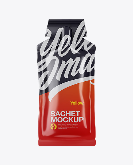 Glossy Sachet Mockup