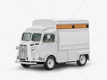 Citroen Hy Van Food Truck Mockup - Half Side View