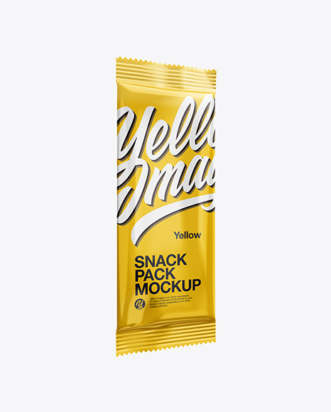 Glossy Snack Pack Mockup - Half Side View