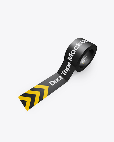 Matte Duct Tape Mockup - Half Side View (High-Angle Shot)