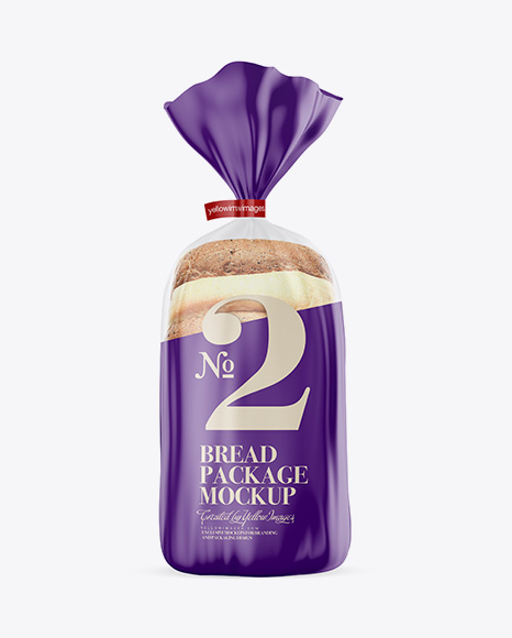 Matte Transparent Bread Package With Clip Mockup
