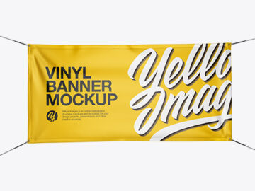 Glossy Vinyl Banner Mockup