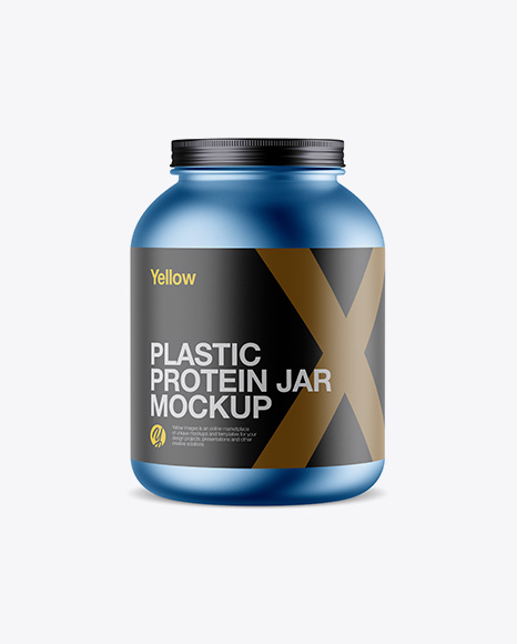 Metallic Protein Jar Mockup